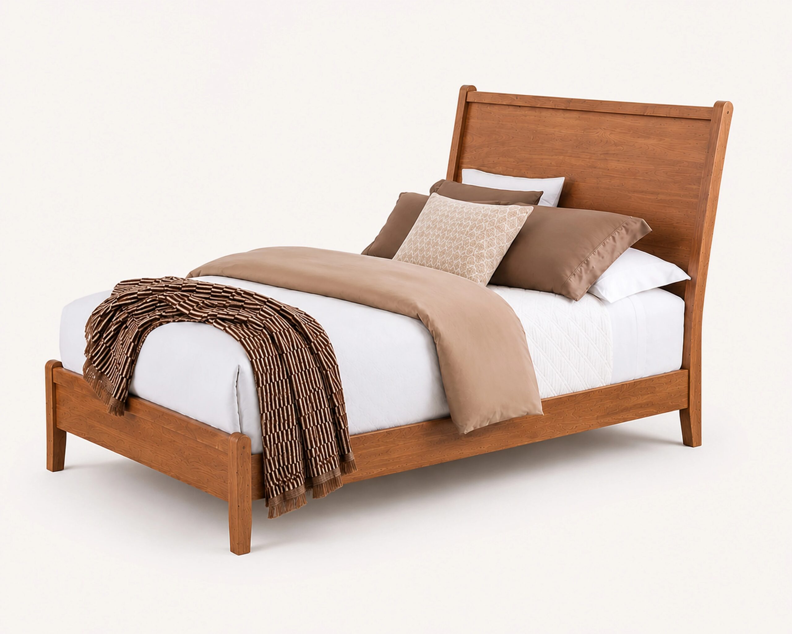 d7326e5701e4422bb4c37fd35009eb76 Queen Canted Sleigh Bed - Image 1