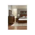 Bonanza Full ,queen, & King Mansion Bed - Cherry Finish - BB28-668/866/922/MS1 - Image 3