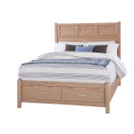 Tide & Timber Fretwork Bed With Storage Footboard in King - 830-667-066B-502-666T