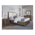 Woodbridge Queen Upholstered Bed With Storage -white - 820-551-051-050B-502-555 - Image 2