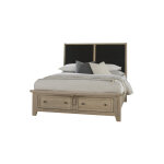 Woodbridge Upholstered Bed With Storage -black in Queen - 821-551-053-050B-502-555