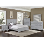 Bonanza Full ,queen, & King Mansion Bed - Grey Finish - BB26-558/855/922 - Image 3
