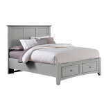 Bonanza Full, Queen, & King Mansion Storage Bed - Grey Finish in Full - BB26-552-046B-302-444