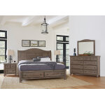 Cool Farmhouse Sleigh Bed W/ Storage Footboard - 801-553-050B-502-555 - Image 3
