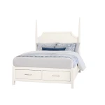 Tide & Timber Queen Pencil Poster Bed With Footboard Storage - 834-558-050B-502-555T