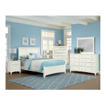 Bonanza Full, Queen & King Mansion Bed - White Finish - BB29-668/866/922/MS1 - Image 3