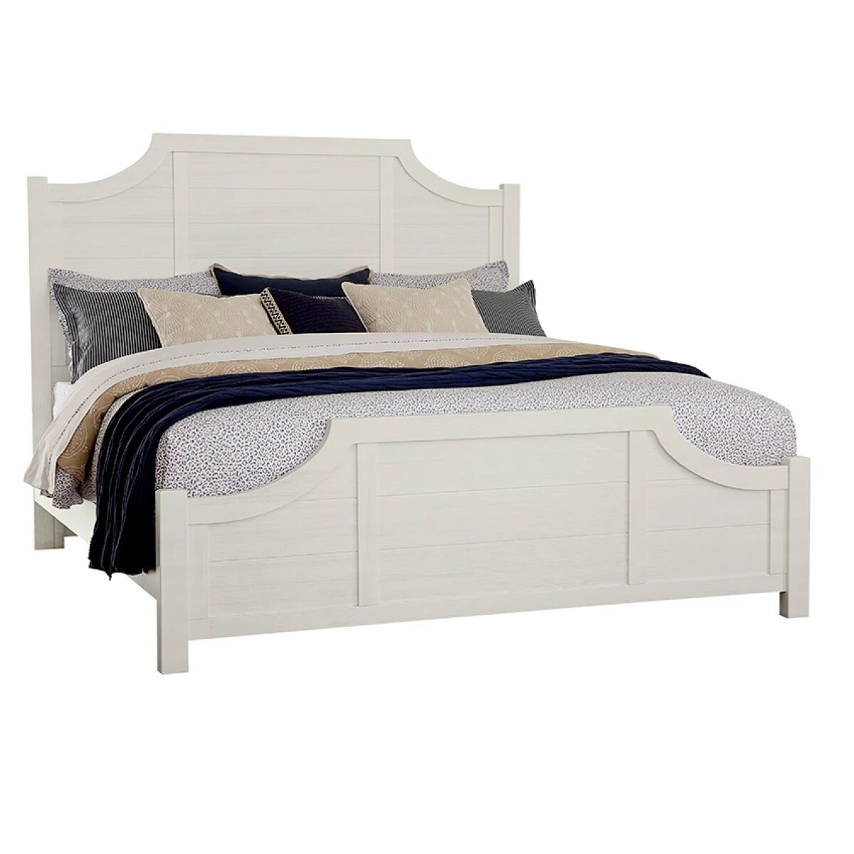 959a4e1b195673de1dff4e74f283e1d7 Maple Road Two-tone Queen Scalloped Bed - 116-557-755-722 - Image 1