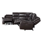 Alexandria Leather 6-piece Power Reclining Set, Chocolate - Image 3