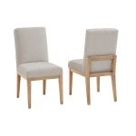 Crafted Cherry Dining Upholstered Side Chair Oatmeal Fabric - 154-030B